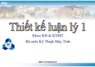 Bài giảng Thiết kế luận lý 1: Chương 3