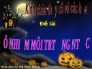 Đề tài: Ô nhiễm môi trường nước