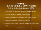 Bài giảng Lý thuyết kiểm toán: Chương 2 Hệ thống kiểm soát nội bộ