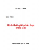 Giáo trình Hình thái giải phẫu học thực vật: Phần 1 - Hà Thị Lệ Ánh