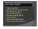 Bài giảng Matlab: Chương 1