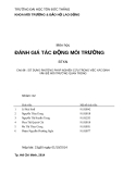 Tiểu luận Đánh giá tác động môi trường: Sử dụng phương pháp nghiên cứu trong việc xác định vấn đề môi trường quan trọng (Nhóm 2)