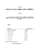 Tiểu luận Đánh giá tác động môi trường: Khái quát tác động chính và chỉ ra các vấn đề môi trường quan trọng của dự án Trạm bơm lưu vực Nhiêu Lộc  Thị Nghè (Nhóm 1)