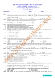 Đề thi thử đại học môn Vật lý - Khối A, A1, V: Đề số 18