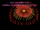 Báo cáo kiểm toán Phương pháp kiểm toán tuân thủ