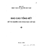 Báo cáo tổng kết đề tài nghiên cứu khoa học cấp Bộ: Ứng dụng kỹ thuật và thiết bị thắt trĩ của Barron điều trị trĩ nội độ 1, 2 và độ 3 (nhỏ) ở các tuyến điều trị