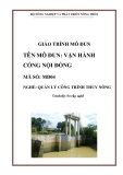 Giáo trình Vận hành cống nội đồng - MĐ04: Quản lý công trình thủy nông