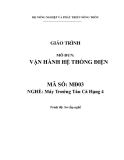 Giáo trình Vận hành hệ thống điện - MĐ03: Máy trưởng tàu cá hạng 4