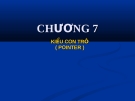 Bài giảng Phương pháp lập trình: Chương 7