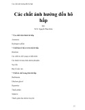 Các chất ảnh hưởng đến hô hấp