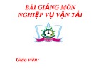 Bài giảng Nghiệp vụ vận tải: Chương IV