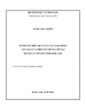 Luận văn thạc sĩ Nông nghiệp: Đánh giá hiệu quả của các loại hình sản xuất cà phê có chứng chỉ tại huyện Cư M'gar, tỉnh Đăk Lăk