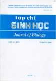 Tạp chí Sinh học: Tập 23 - Số 1 (Tháng 3 - 2001) 2