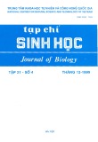 Tạp chí Sinh học: Tập 21 - Số 4 (Tháng 12 - 1999)