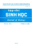 Tạp chí Sinh học: Tập 20 - Số 4 (Tháng 12 - 1998)