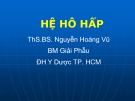 Bài giảng Giải phẫu học: Hệ hô hấp - ThS.BS. Nguyễn Hoàng Vũ