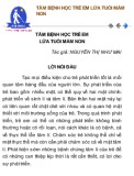 Tâm lý học - Tâm bệnh học trẻ em lứa tuổi mầm non