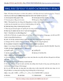 Luyện thi ĐH môn Hóa học 2015: Bài tập hay và khó Cacbohiđrat (Phần 1)
