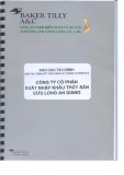 Báo cáo tài chính ngày 31/12/2013 công ty cổ phần xuất nhập khẩu thủy sản Cửu Long An Giang