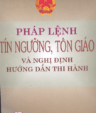 Nghị định hướng dẫn thi hành và pháp lệnh tín ngưỡng tôn giáo: Phần 2