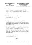 Đề thi thử Đại học-Cao đẳng lần 1 môn Toán khối D năm 2009 kèm đáp án