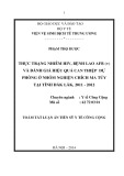 Tóm tắt Luận án Tiến sĩ Y tế công cộng: Thực trạng nhiễm HIV, bệnh lao AFB (+) và đánh giá hiệu quả can thiệp dự phòng ở nhóm nghiện chích ma túy tại tỉnh Đắk Lắk