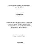 Luận án Tiến sĩ Y học: Nghiên cứu hiệu quả dinh dưỡng của dung dịch cao năng lượng tự chế nuôi dưỡng sớm qua ống thông dạ dày cho bệnh nhân nặng tại Bệnh viện Trung ương Huế