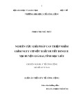 Luận án Tiến sĩ Y tế công cộng: Nghiên cứu giải pháp can thiệp nhằm giảm nguy cơ sốt xuất huyết Dengue tại huyện Giá Rai, tỉnh Bạc Liêu