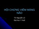 Bài giảng Hội chứng viêm màng não - TS. Nguyễn Lô