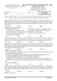 Đề thi thử Đại học lần 1 năm học 2013 - 2014 môn Hóa học - THPT chuyên Lê Quý Đôn
