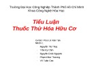 Bài thuyết trình Tiểu luận Thuốc thử hóa hữu cơ: Phiên bản màu của thí nghiệm hinsberg để nhận biết amine 1◦-3◦ bằng chỉ thị