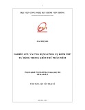 Tóm tắt luận văn thạc sĩ: Nghiên cứu và ứng dụng công cụ kiểm thử tự động trong kiểm thử phần mềm