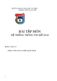 Bài tập môn Hệ thống thông tin đất đai