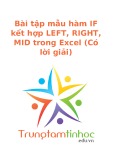 Bài tập mẫu hàm IF kết hợp LEFT, RIGHT, MID trong Exel