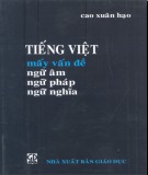 Vấn đề ngữ âm, ngữ pháp, ngữ nghĩa Tiếng Việt: Phần 2