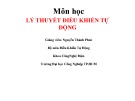 Bài giảng Lý thuyết điều khiển tự động: Chương 1 - Nguyễn Thành Phúc
