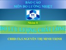 Báo cáo môn Đo lường nhiệt: Đo lưu lượng chất lỏng