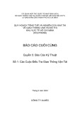 Quy hoạch Tổng thể và Nghiên cứu khả thi về GTVT Đô thị TP.HCM (HOUTRANS) - Báo cáo cuối cùng - Quyển 5: Báo cáo kỹ thuật -  Số 1: Các cuộc điều tra giao thông vận tải