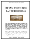 Hướng dẫn sử dụng bàn tính Sorban