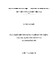 Luận văn Thạc sỹ: Phát triển bền vững làng nghề truyền thống trên địa bàn huyện Phú Xuyên, thành phố Hà Nội - Lê Đăng Hải