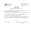 Đề thi cuối kì và đáp án môn Kỹ thuật dệt may năm học 2012-2013 - ĐHBK TP.HCM