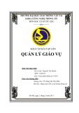 Báo cáo bài tập lớn Quản lý giáo vụ: Xây dựng cơ sở dữ liệu quản lý giáo vụ