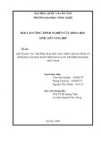 Báo cáo công trình nghiên cứu khoa học sinh viên năm 2009: Xếp hạng các trường đại học dựa trên độ đo web và áp dụng vào bài toán xếp hạng các trường đại học Việt Nam