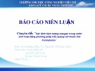 Bài thuyết trình: Xác định hàm lượng mangan trong nước sinh hoạt bằng phương pháp trắc quang với thuốc thử Formaloxim