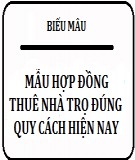 Mẫu hợp đồng thuê phòng trọ đúng qui cách hiện nay