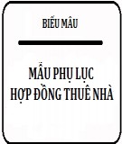 Mẫu phụ lục hợp đồng thuê nhà