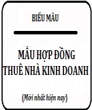 Mẫu hợp đồng thuê nhà kinh doanh