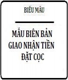 Mẫu biên bản giao nhận tiền đặt cọc