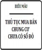 Thủ tục mua bán chung cư chưa có sổ đỏ