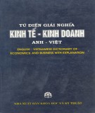 Kinh tế - kinh doanh Anh - Việt và Từ điển giải nghĩa: Phần 1